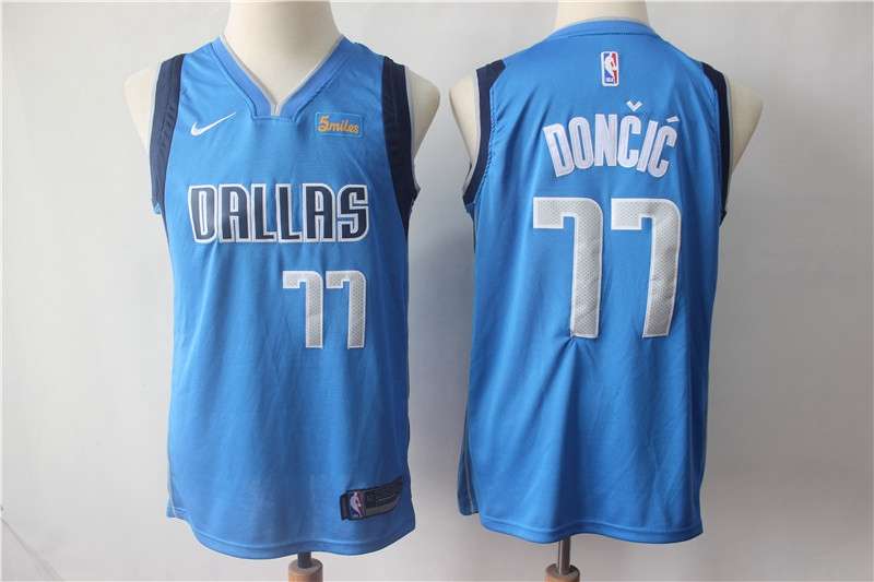 Young Dallas Mavericks DONCIC #77 Blue Basketball Jersey (Stitched)