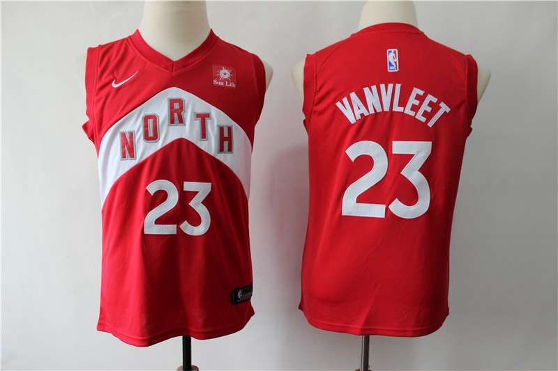 Young Toronto Raptors WANVLEET #23 Red City Basketball Jersey (Stitched)