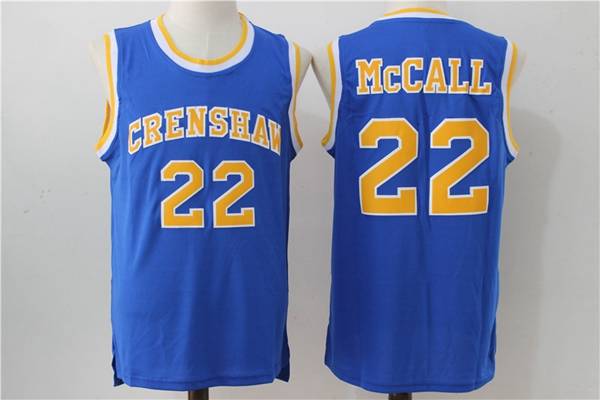 Movie McCALL #22 Blue Basketball Jersey (Stitched)