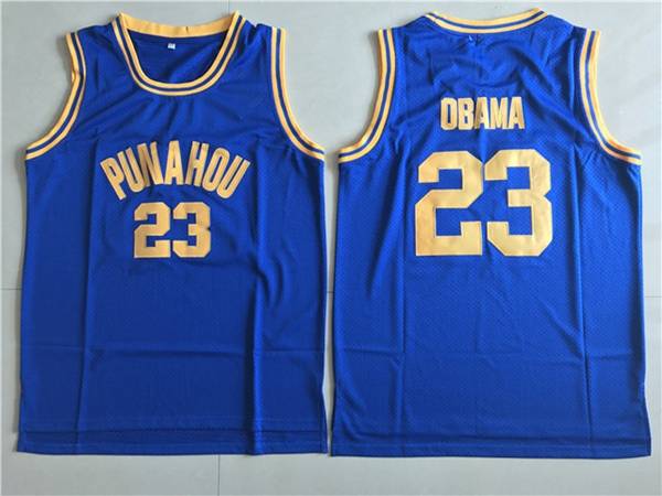 Movie OBAMA #23 Blue Basketball Jersey (Stitched)