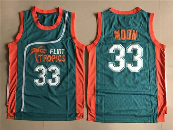 Movie MOON #33 Green Basketball Jersey (Stitched)