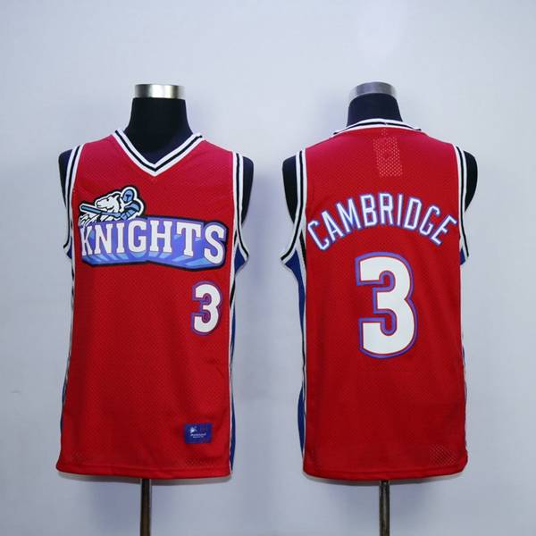 Movie CAMBRIDGE #3 Red Basketball Jersey (Stitched)