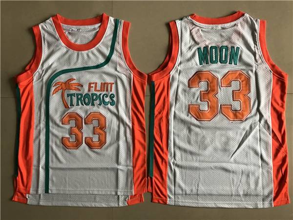 Movie MOON #33 White Basketball Jersey (Stitched)