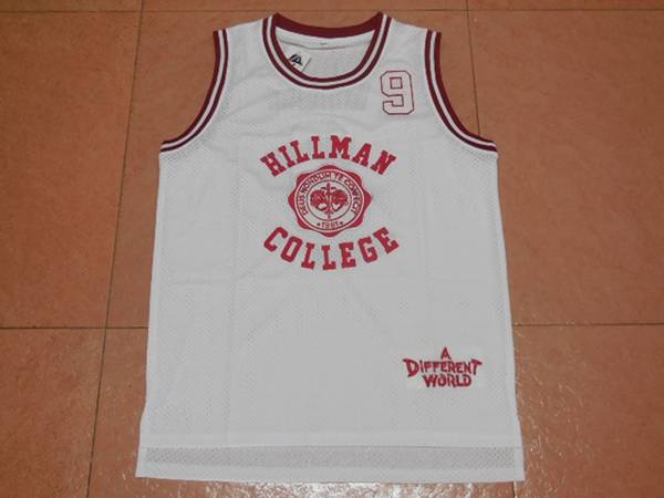 Movie WAYNE #9 White Basketball Jersey (Stitched)