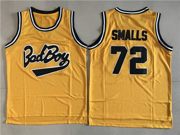 Movie SMALLS #72 Yellow Basketball Jersey (Stitched)