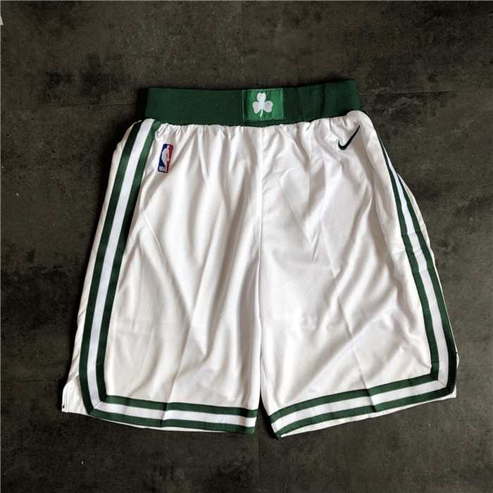 Boston Celtics White Basketball Shorts