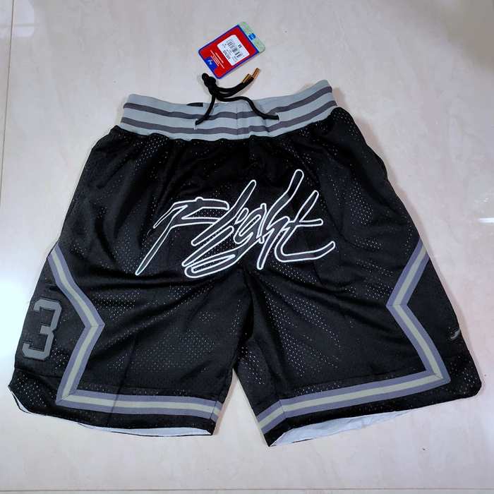 Chicago Bulls Just Don Black Basketball Shorts 04