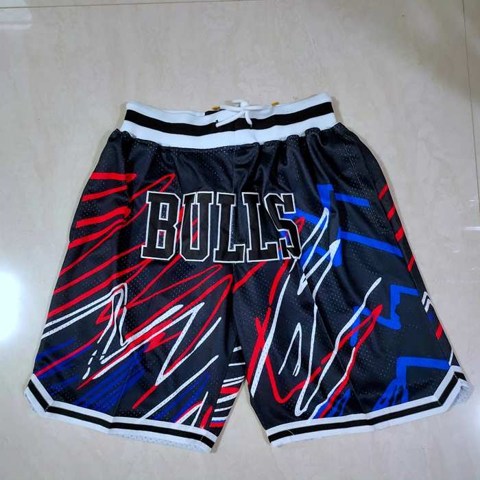 Chicago Bulls Just Don Black Basketball Shorts 05