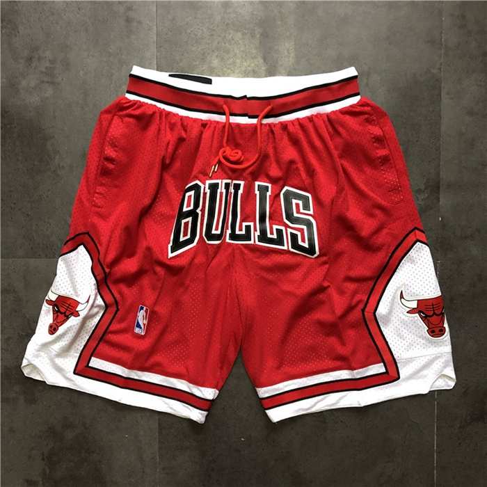 Chicago Bulls Just Don Red Basketball Shorts 03