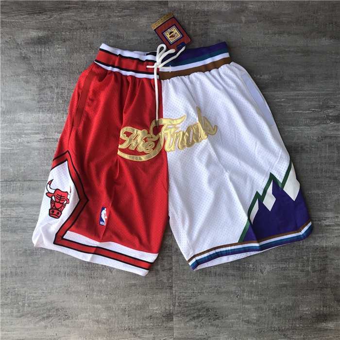 Chicago Bulls Utah Jazz Just Don Red White Basketball Shorts