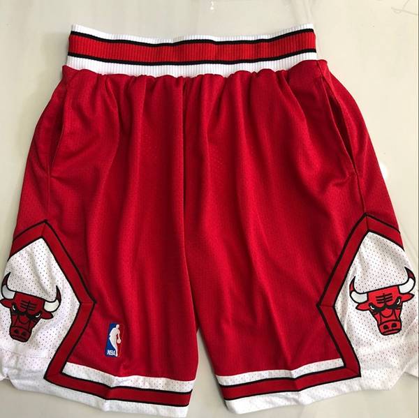 Chicago Bulls Mitchell&Ness Red Basketball Shorts 02