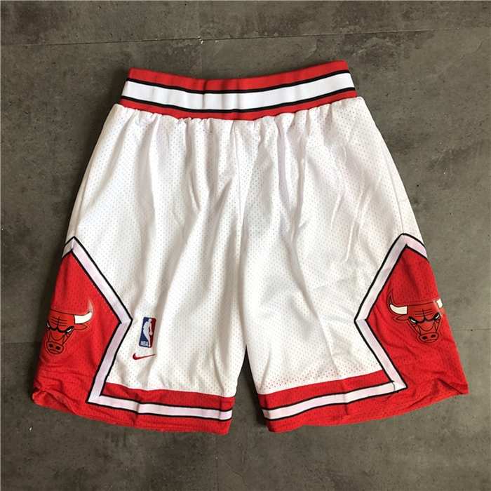 Chicago Bulls White Classics Basketball Shorts
