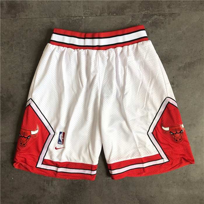 Chicago Bulls White Basketball Shorts