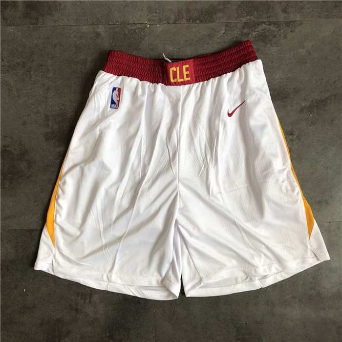 Cleveland Cavaliers White Basketball Shorts