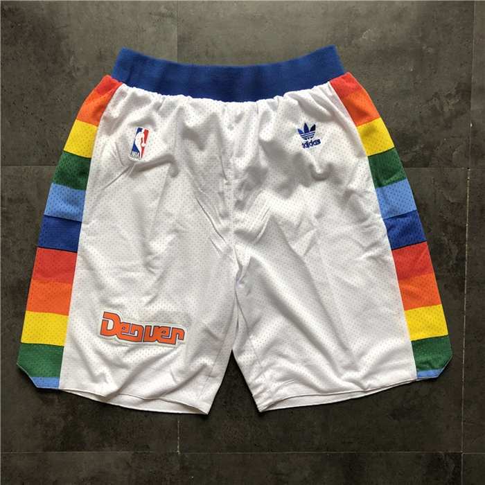 Denver Nuggets White Classics Basketball Shorts