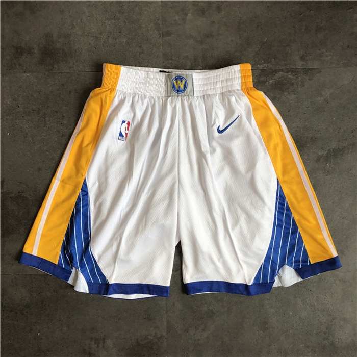 Golden State Warriors White Basketball Shorts