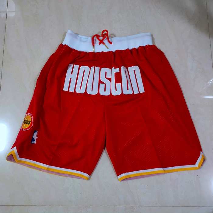 Houston Rockets Just Don Red Basketball Shorts