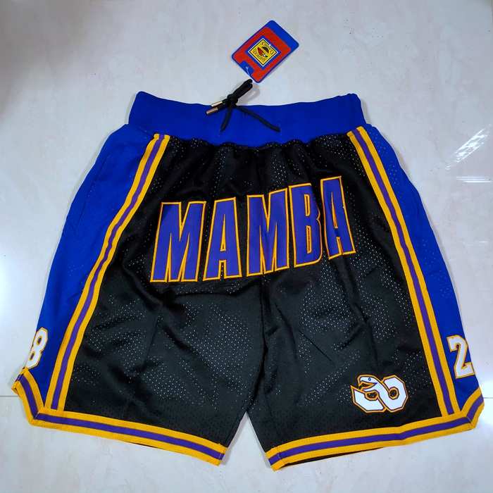 Los Angeles Lakers Just Don Black Basketball Shorts 03