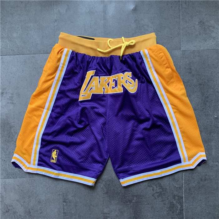 Los Angeles Lakers Just Don Purples Basketball Shorts