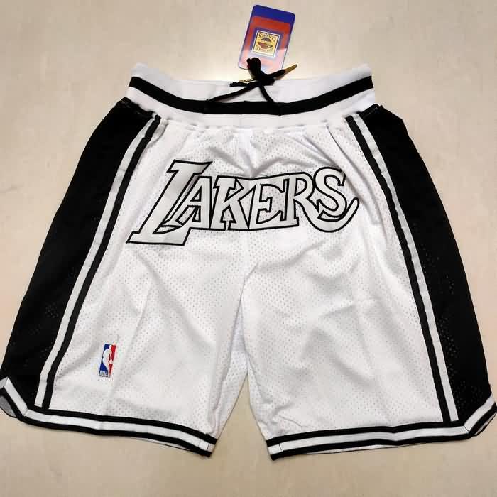 Los Angeles Lakers Just Don White Basketball Shorts