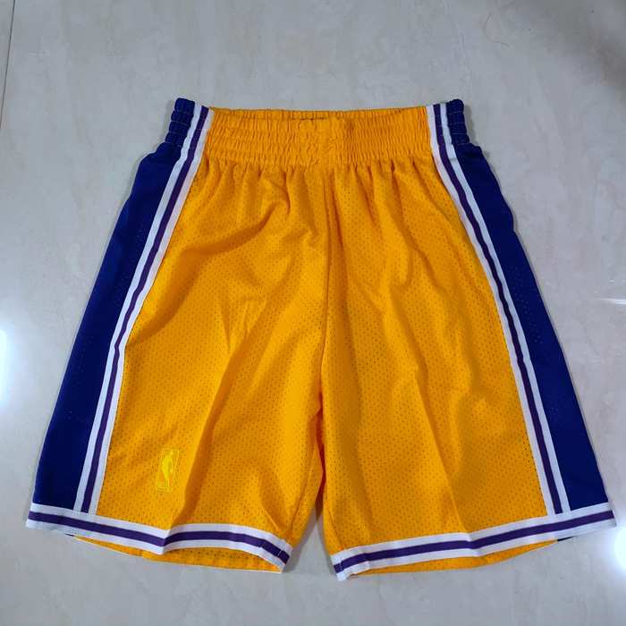 Los Angeles Lakers Yellow Classics Basketball Shorts