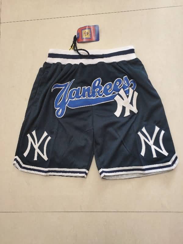 New York Yankees Just Don Dark Blue MLB Shorts 02