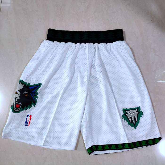 Minnesota Timberwolves White Classics Basketball Shorts