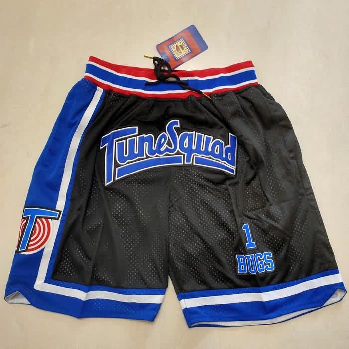 Movie Space Jam Just Don Black Basketball Shorts