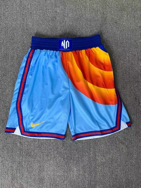 Movie Space Jam Just Don Blue Basketball Shorts