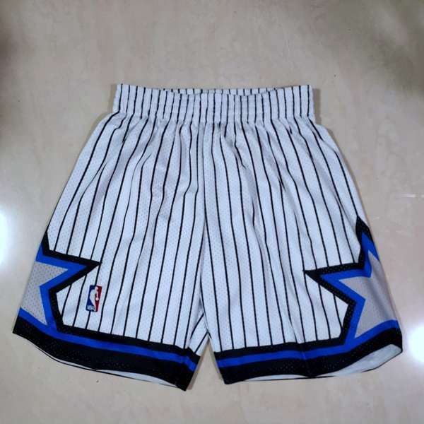 Orlando Magic White Classics Basketball Shorts 02