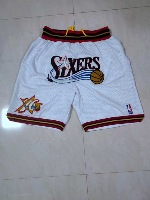 Philadelphia 76ers Just Don White Basketball Shorts