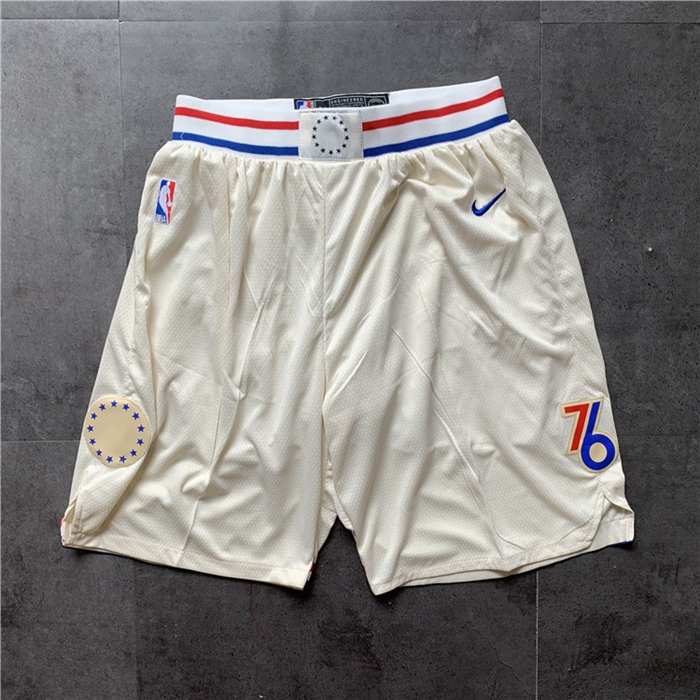 Philadelphia 76ers White City Basketball Shorts