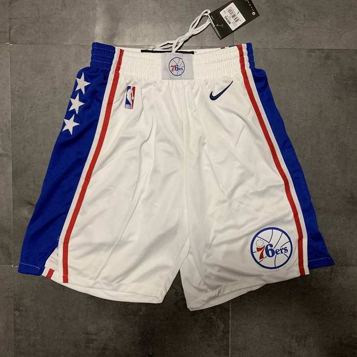 Philadelphia 76ers White Basketball Shorts