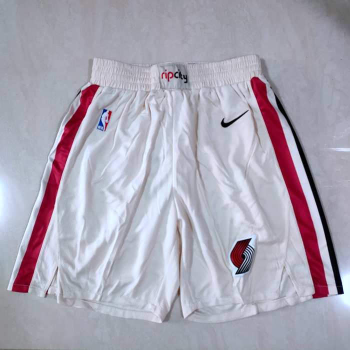 Portland Trail Blazers White City Basketball Shorts