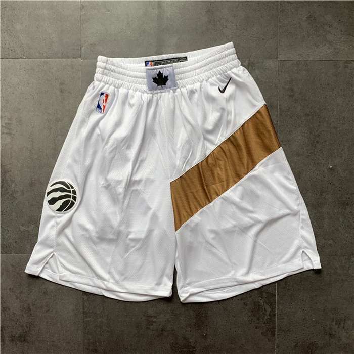 Toronto Raptors White Basketball Shorts