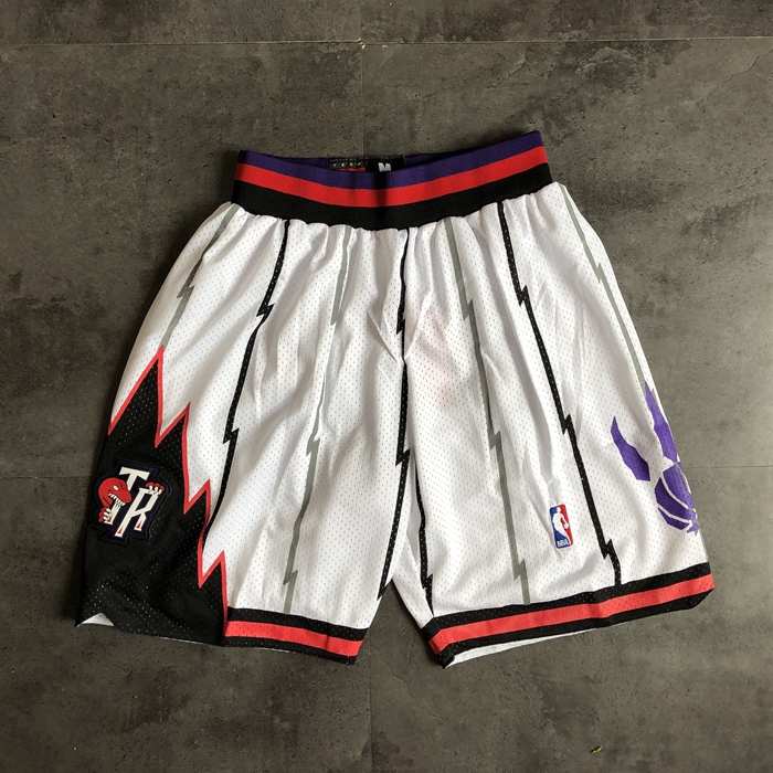 Toronto Raptors White Classics Basketball Shorts