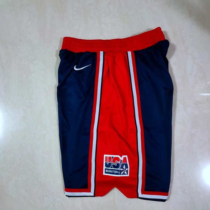 USA Dark Blue Basketball Shorts 02