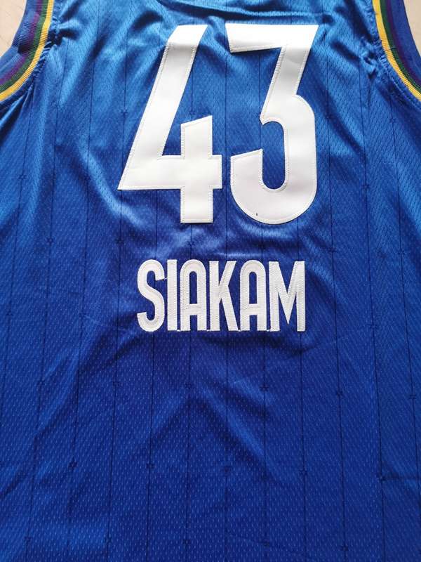 2020 All Star SIAKAM #43 Blue Basketball Jersey (Stitched)