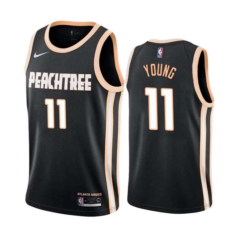 Atlanta Hawks 2020 YOUNG #11 Black City Basketball Jersey (Stitched)