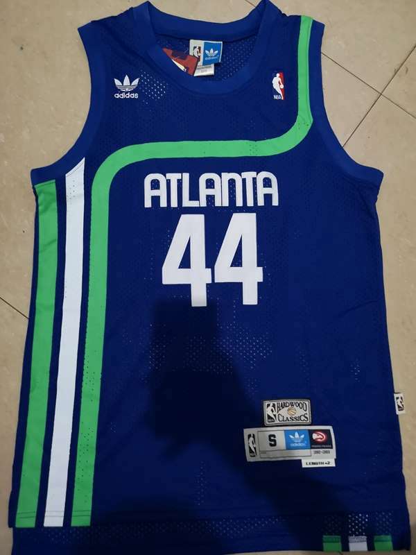 Atlanta Hawks PISTOL #44 Blue Classics Basketball Jersey (Stitched)