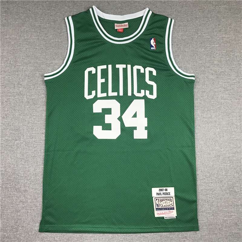 Boston Celtics 2007/08 PIERCE #34 Green Classics Basketball Jersey (Stitched)