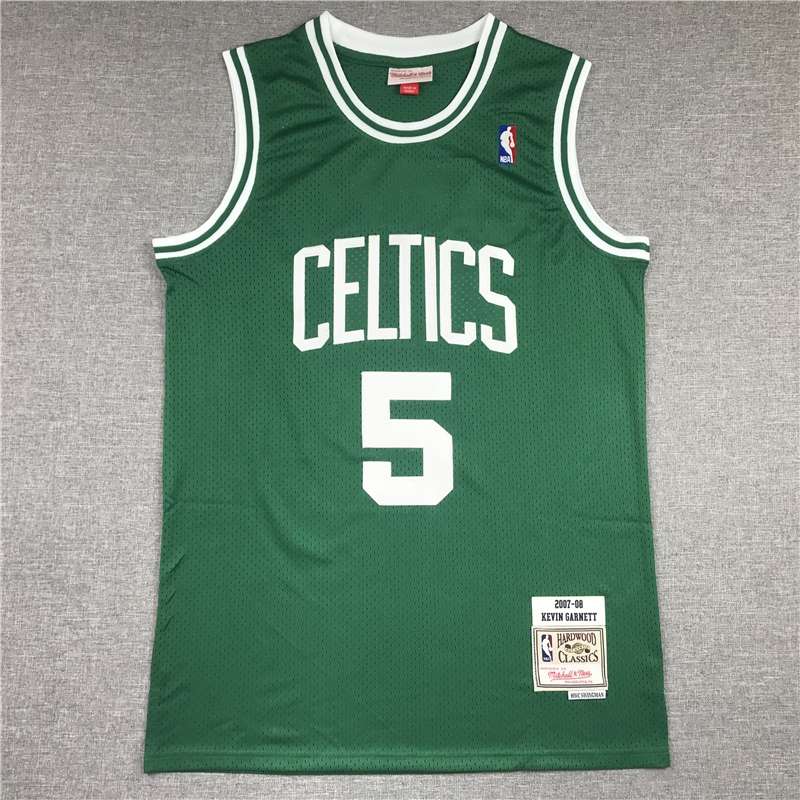Boston Celtics 2007/08 GARNETT #5 Green Classics Basketball Jersey (Stitched)