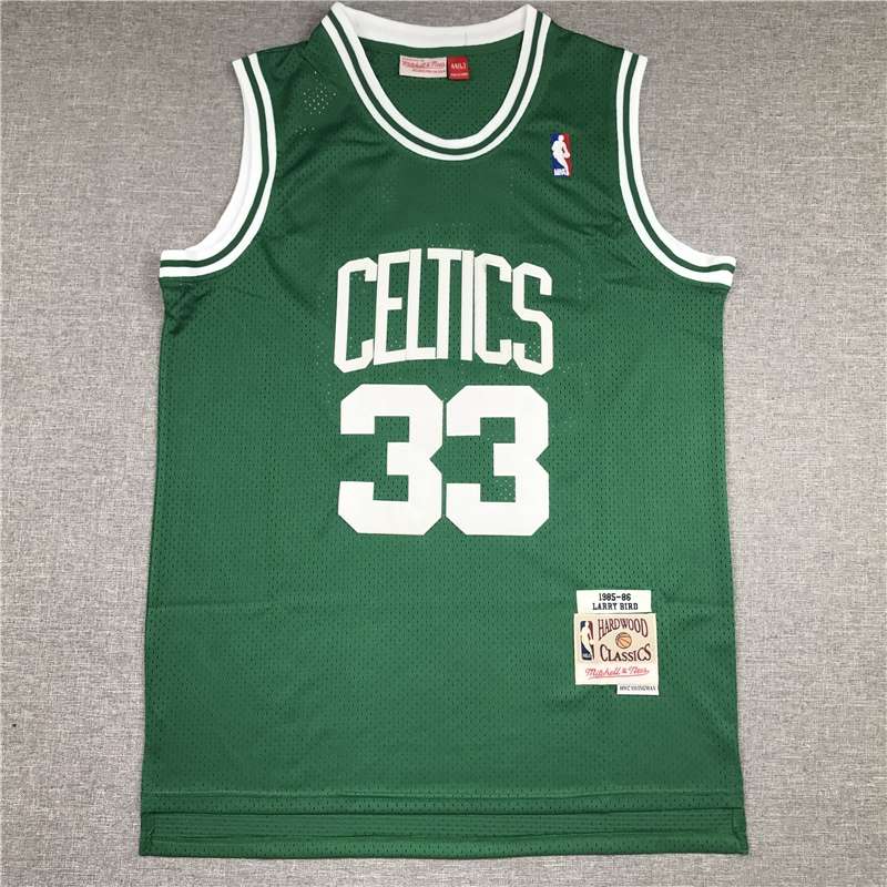 Boston Celtics 85/86 BIRD #33 Green Classics Basketball Jersey (Stitched)