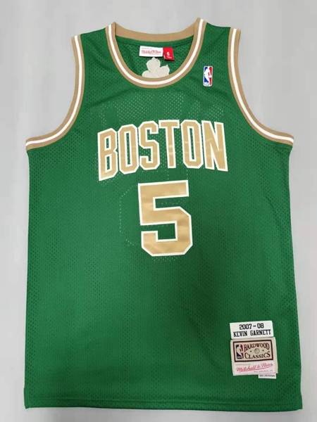 Boston Celtics 2007/08 GARNETT #5 Green Classics Basketball Jersey 02 (Stitched)