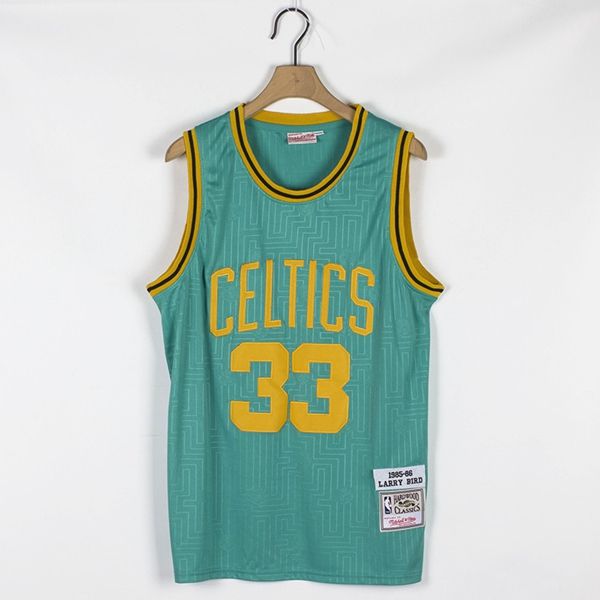 Boston Celtics 1985/86 BIRD #33 Green Classics Basketball Jersey (Stitched) 02