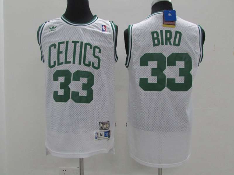 Boston Celtics BIRD #33 White Classics Basketball Jersey (Stitched)