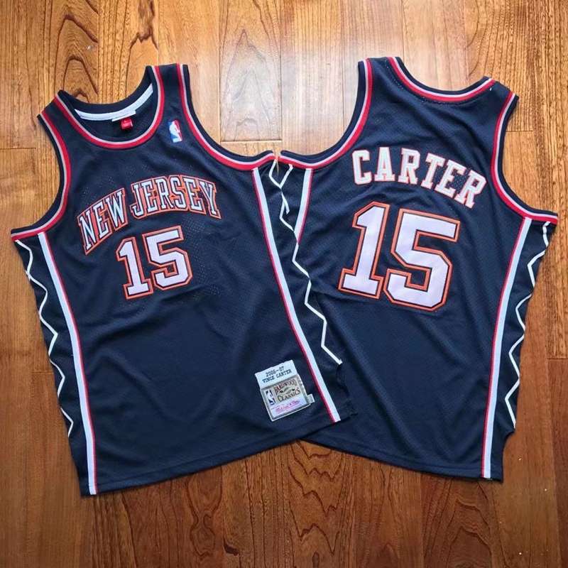 Brooklyn Nets 06/07 CARTER #15 Dark Blue Classics Basketball Jersey (Closely Stitched)