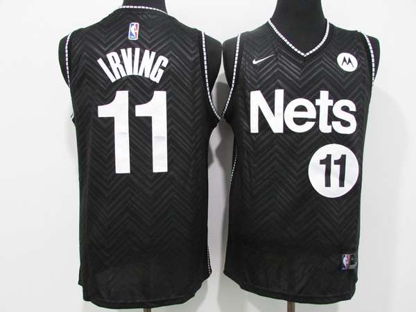 Brooklyn Nets 20/21 IRVING #11 Black Basketball Jersey (Stitched) 02