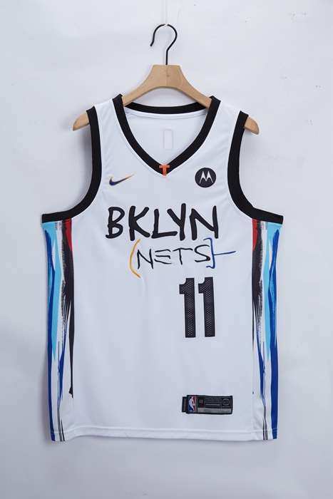 Brooklyn Nets 20/21 IRVING #11 White City Basketball Jersey (Stitched) 02