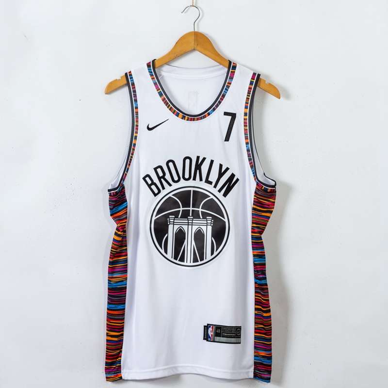 Brooklyn Nets 20/21 DURANT #7 White City Basketball Jersey (Stitched)